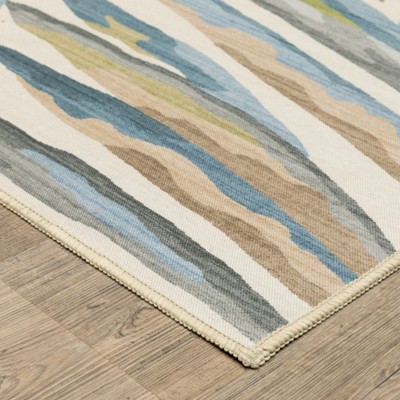 Oriental Weavers Fiji FIJ03 Beige/ Multi Indoor/Outdoor Area Rug - 3'6" x 5'6"