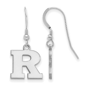 Black Bow Jewelry Sterling Silver Rutgers Scarlet Knights NCAA Dangle Earrings - 1 of 3