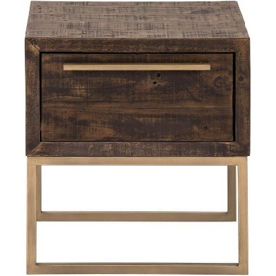 Alpine Furniture Monterey Table, 18 x 18 x 20, Beige