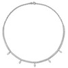 EVERLY JEWELRY | Sterling Silver 11 1/2ct TGW Created White Sapphire Charm Necklace, 17 inc - 4 of 4