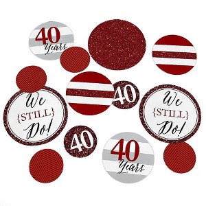 Big Dot of Happiness We Still Do - 40th Wedding Anniversary Giant Circle Confetti - Anniversary Party Decorations - Large Confetti 27 Count - 1 of 4