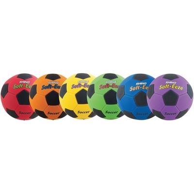 Champion Rhino Skin Soft EEZE Soccer Balls, Size 4, set of 6