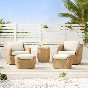 Spruce & Spring Patio Wicker Furniture Set Outdoor Rattan Bistro Set - 1 of 4