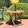 Sunnydaze Outdoor Meranti Wood with Teak Oil Finish Folding Octagon Patio Dining Table - 35" - Brown - 4 of 4