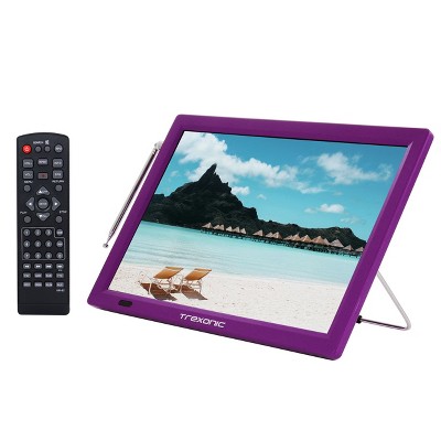 Trexonic Portable Rechargeable 14 Inch LED TV in Purple