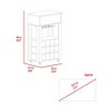 Vynxaria 37-Inch Bar Serving Carts, Light Gray Finish, Twelve Wine Cubbies - 3 of 4
