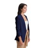 Versa Women’s Collarless 3/4 Sleeve Open Front Jacket – Semi-Fitted Ruched Sleeve Blazer for Office or Evening Wear - 3 of 4