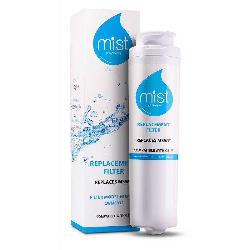 Mist MSWF Refrigerator Water Filter Replacement, Compatible with GE Models 101820A, 101821B and 101821, 1 of 6