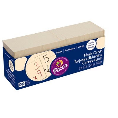 Pacon Blank Flash Cards, Manila, 2 x 3 Inches, Pack of 1000