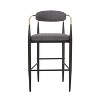 Sapphtopaz Modern Bar Stools Set of 2 with Iron Legs Upholstered Counter Stools with Armrest&Backrest Dining Chairs for Kitchen Island - 3 of 4