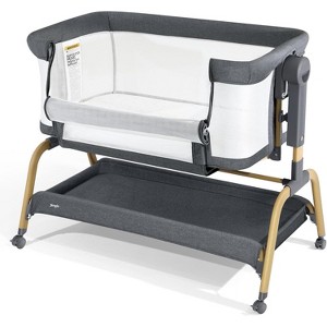for Newborn 3 in 1 Baby Bassinet, Bedside Bassinet for Baby, Rocking Bassinet with Comfy Mattress and Wheels - 1 of 4