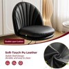 COMHOMA Vanity Chair with Back, Velvet Desk Chair Gift for Girls, Small Office Chair with Wheels, Stylish Bedroom and Living Room - 2 of 4