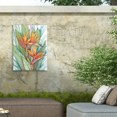 Tropical Botanical Paradise II Outdoor Canvas Print in Vibrant Colors