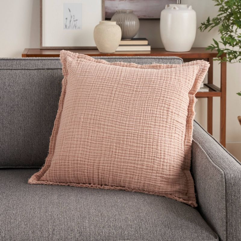 20"x20" Oversize Sofia Four Layer Muslin Square Throw Pillow Cover - Mina Victory, 5 of 11
