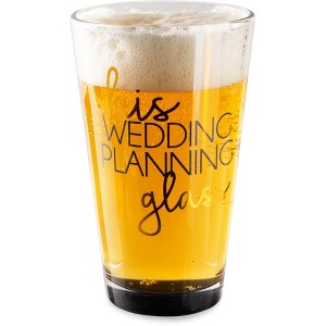 Pavilion Gift Company - His Glass - 16 oz Pint Glass Tumbler - Drinkware - 1 of 4