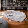 LOVSON Human Dog Bed, Washable Faux Fur Dog Bed for People Doze Off, Napping Orthopedic Dog Bed,71''x45''x14'' Size Fits You and Pets (Grey) - 3 of 4