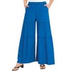 Collections Etc Tiered Gathered Wide Leg Elasticized Waist Pants - 3 of 4