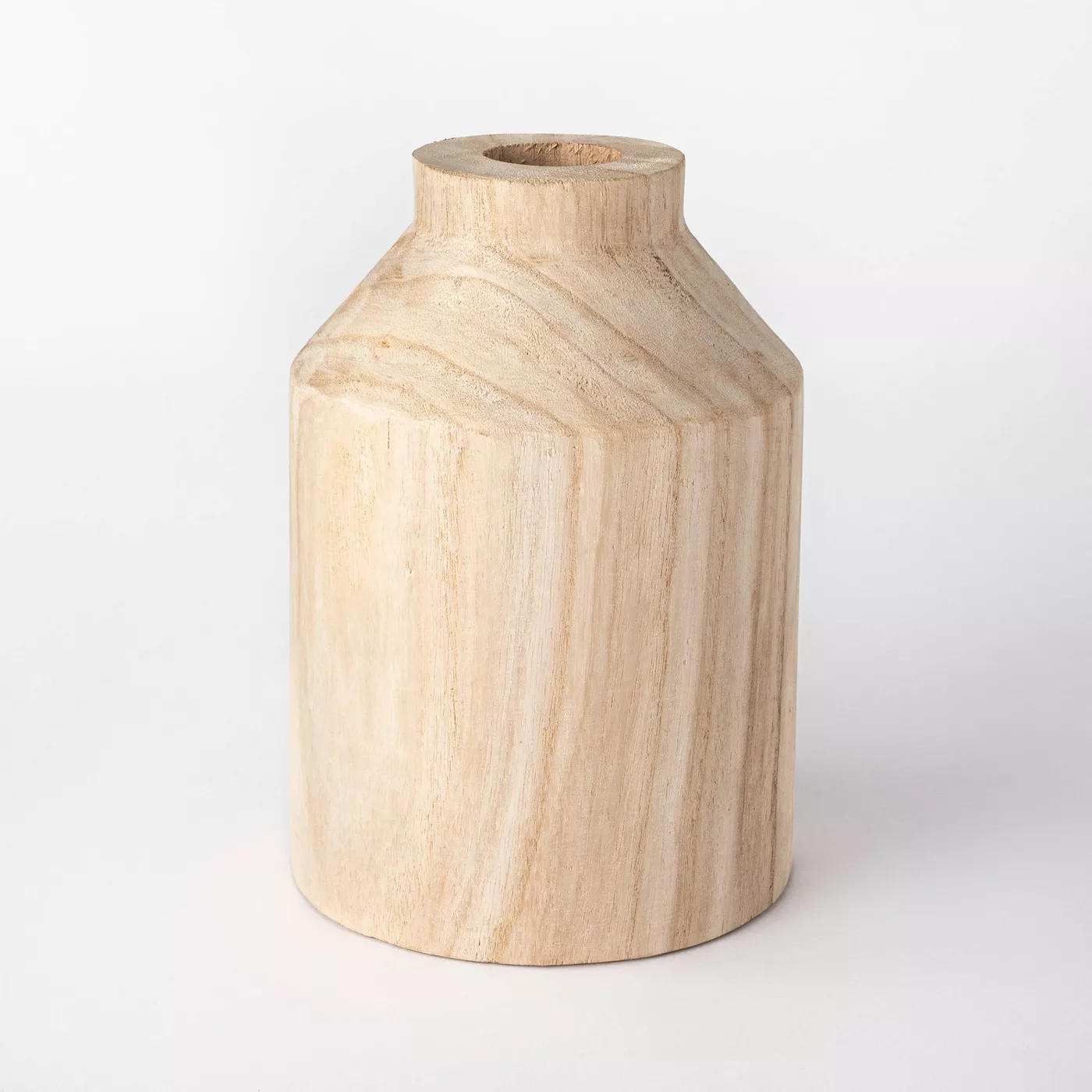 Decorative Wooden Vase Natural - Threshold™ designed with Studio McGee - image 1 of 13