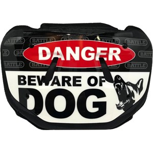 Battle Sports Beware of Dog Chrome Football Back Plate - 1 of 2