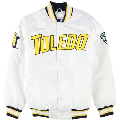 STARTER Mens Toledo Rockets Varsity Jacket, White, Large