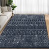 Area Rug Machine Washable Rug Non Slip Non Shedding Indoor Carpet Boho Geometric Low Pile Foldable Stain Resistant Throw Rug for Bedroom Living Room - 3 of 4