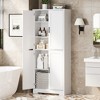 70"  Tall Kitchen Pantry Cabinet with 4 Doors and Adjustable Shelves, Freestanding Storage Cabinet for Bathroom, Dining Room, Living Room - 4 of 4