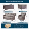 Gymojoy 6 Pieces Sofa Table Ottoman with Swivel Chairs - 2 of 4