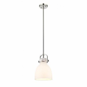 Newton Bell - 1 Light Stem Hung Pendant In Industrial Style-11.75 Inches Tall and 8 Inches Wide - 1 of 1