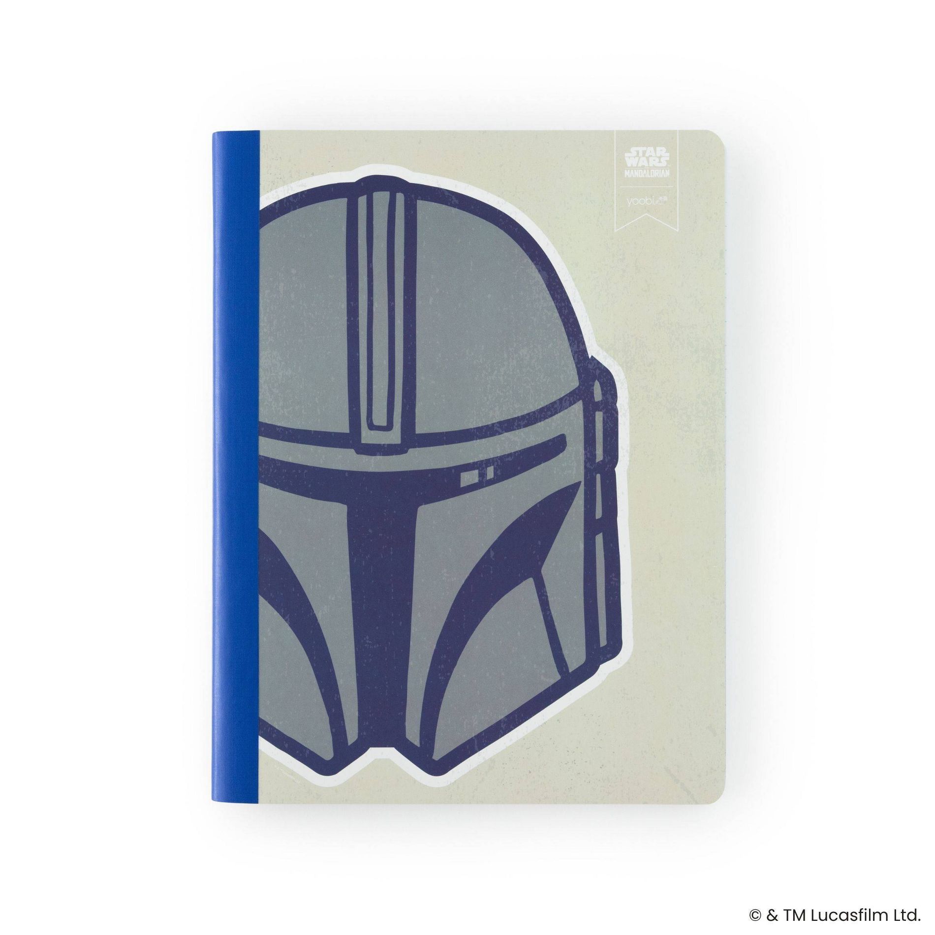Yoobi Star Wars 7.5"x9.75" Composition Books Wide Ruled Mandalorian Helmet