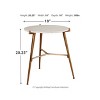 Chadton Side Table White/Gold Finish - Signature Design by Ashley: Marble Top, Antique Gold Base, Round Shape - 4 of 4