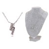 Anna-Kaci Women's Circular Crystal Pendant Necklace, Modern and Chic Design with Adjustable Chain, Ideal for Formal Events - Bars - 2 of 4