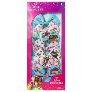 Disney Princess 7-Pack Hair Bows – Disney Princess Prints with Alligator Clips – Ages 3+ - 1 of 4