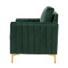 Set of 2 Iapygia Contemporary Tufted Wooden Upholstered Club Chair with Metal Legs for Bedroom Club Chair| ARTFUL LIVING DESIGN - 3 of 4