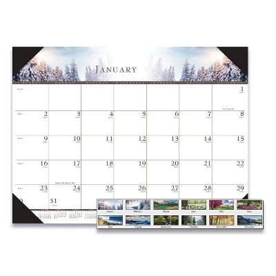 House of Doolittle Recycled Full-Color Photo Monthly Desk Pad Calendar 22 x 17 2022 140HD