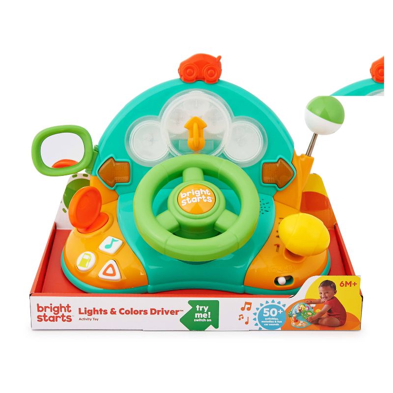 Bright Starts Lights &#38; Colors Driver Steering Wheel Baby Toy, 6 of 16