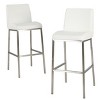 Set of 2 Bar Stools Leather Counter Bar Stools with Metal Frame,Bar Chairs for Dining Rooms,Kitchens Islands-Christopher Knight Home - 2 of 4