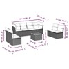 vidaXL 9 Piece Patio Sofa Set with Cushions - Gray Poly Rattan - 3 of 4