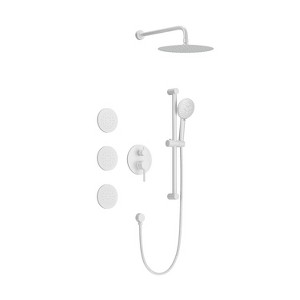 Shower System with Shower Head, Hand Shower, Slide Bar, Bodysprays, Shower Arm, Hose, Valve Trim, and Lever Handles - 1 of 1