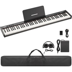 88 Key Electric Keyboard Piano-Portable Full Size Digital Piano With Stand-Sustain Pedal-Headphones-Power Adapter-Carrying Bag - 1 of 4