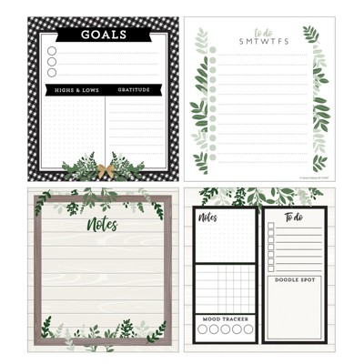 Carson Dellosa Education Farmhouse Notepad Set, Set of 4 (Pack of 2)