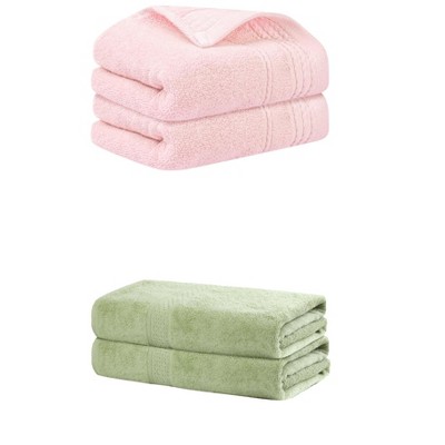 REGALWOVEN Cotton Absorbent Soft Bath Hand Cloths Towels 2 Piece Sets