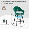 Bekrvio Swivel Counter Height Bar Stools Set of 2/4,26" Kitchen Bar Chairs w/Hollow Back,Faux Leather/Velvet Upholstered for Kitchen Island - 4 of 4