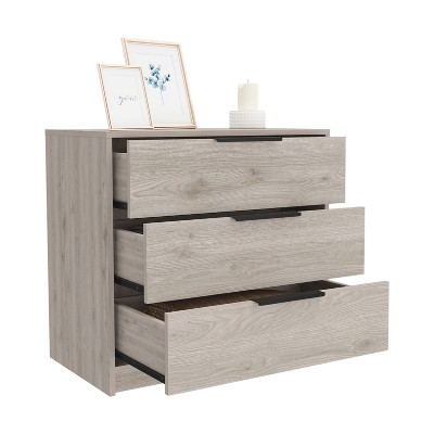 NicBex 27.04"H Metal Handles Storage Dresser for Bedroom with 3 Drawers