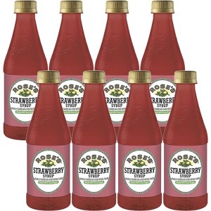 Rose’s Strawberry Syrup 8 Pack 12 OZ Bottle, | Perfect for Cocktails, Beverages, and Mixers - 1 of 4