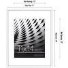 Americanflat Thin Picture Frame in White with Shatter Resistant Glass Horizontal and Vertical Formats for Wall - 11" x 14" - 3 of 4