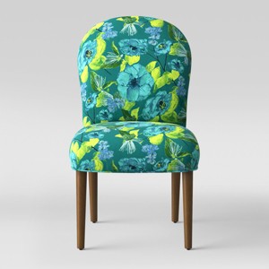 Caracara Rounded Back Dining Chair Green/Teal Floral - Opalhouse , Green & Blue Floral