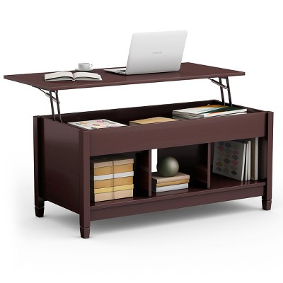Costway Lift Top Coffee Table W Hidden Compartment And Storage Shelves Modern Furniture Target