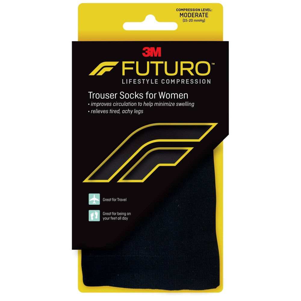 FUTURO Trouser Socks for Women Black - Medium