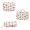 3pcs Mini Makeup Bag Printed Cosmetic Bag Coquette Aesthetic Toiletry Bag Travel Make Up Organizer Bag For Business Trips Vacations Outdoor Activities - 4 of 4