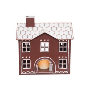 Transpac Metal 9.25 in. Multicolor Christmas Gingerbread House - 1 of 4